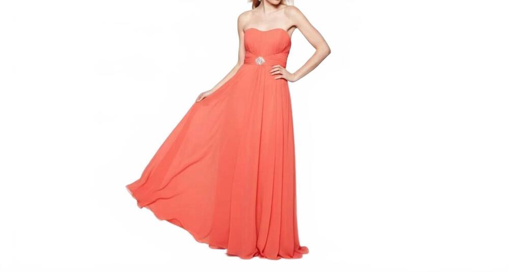 NEW LAST DRESS bloom sweetheart gown in coral